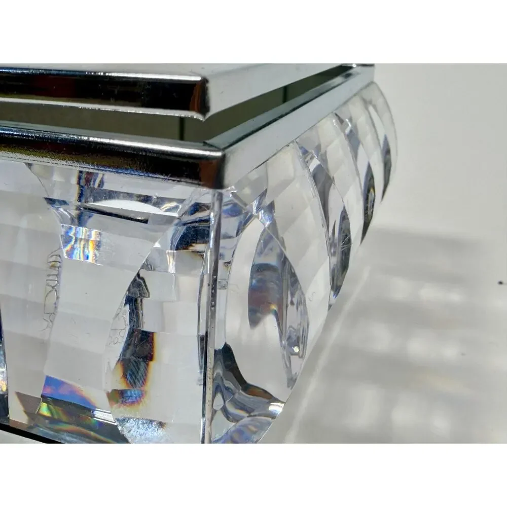 Crystal / Mirrored Jewelry Box — Ring Holder + Storage